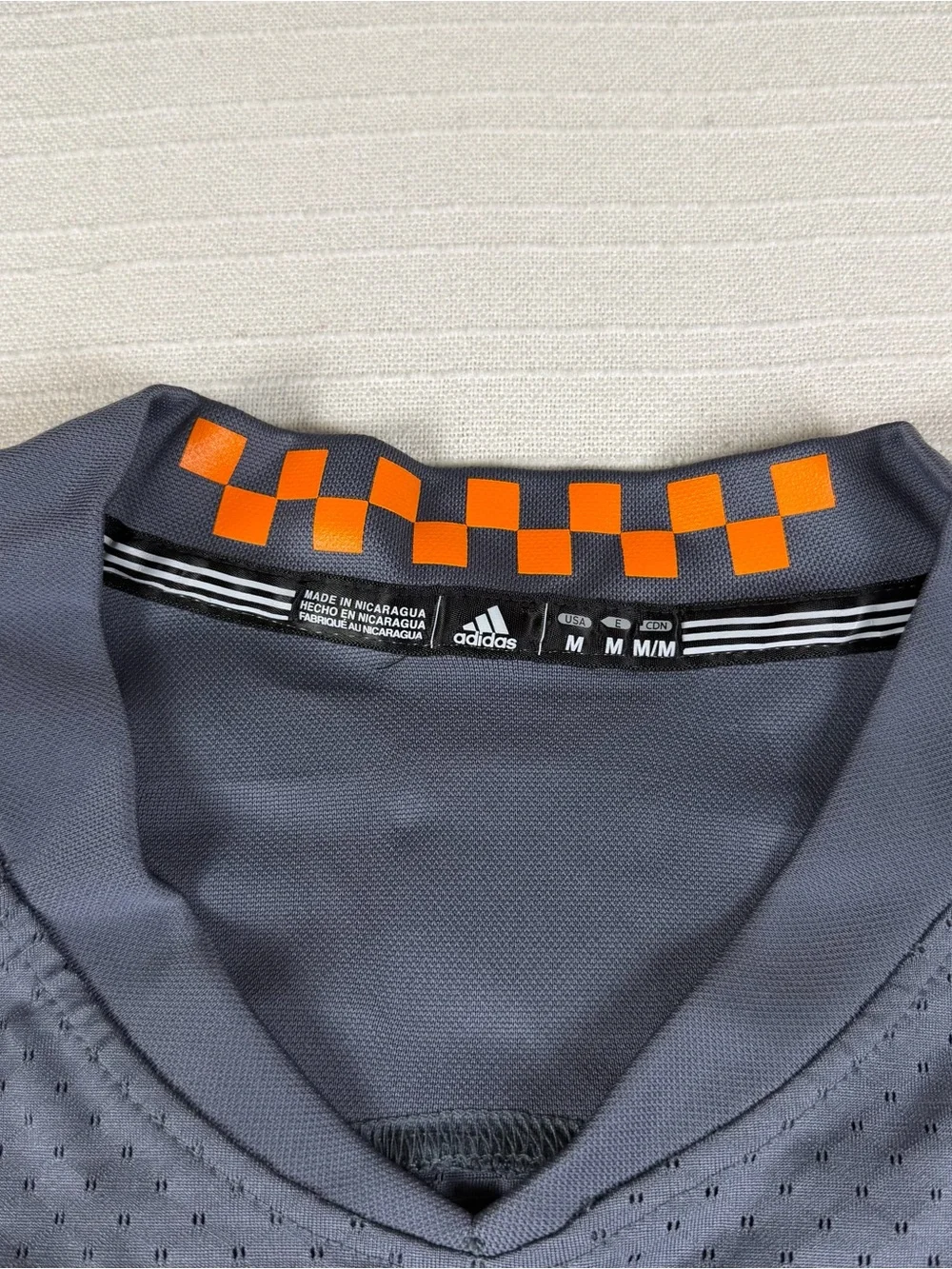 Adidas Tennessee Volunteers Jersey Size M Gray Orange Checkered #1